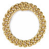 14K Yellow Gold 12mm Width Classic Plain Men's Cuban Bracelet