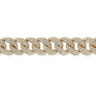 14K Yellow Gold 14mm Hollow Cuban Link Diamond Tennis Bracelet - 6 ct