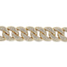 14K Yellow Gold 14mm Hollow Cuban Link Diamond Tennis Bracelet - 6.53 ct