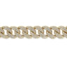 14K Yellow Gold 14mm Width Classic Diamond Cuban Tennis Bracelet - 6 ct