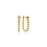 14K Yellow Gold 15mm Bujukan Huggie Earrings