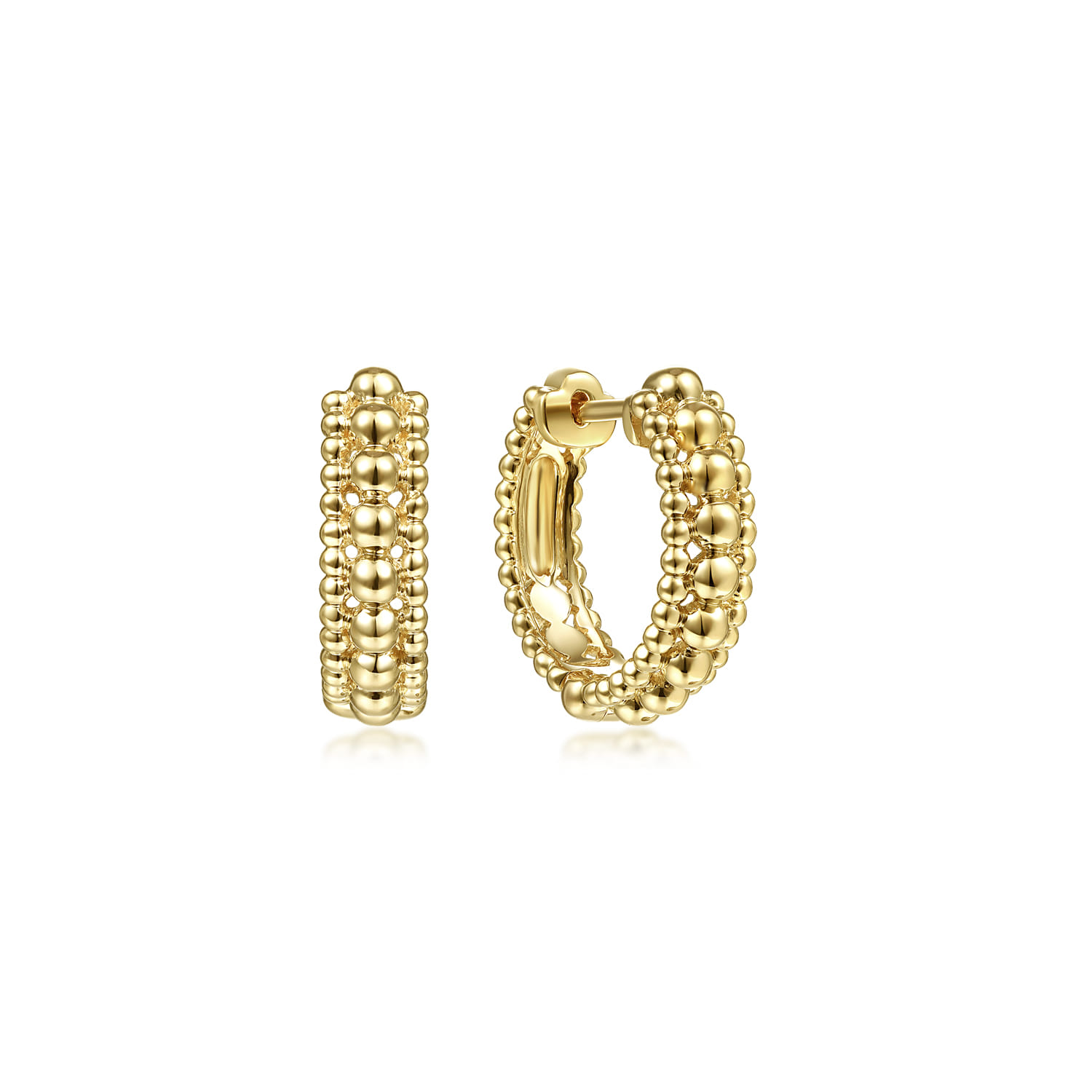 14K Yellow Gold 15mm Bujukan Huggies - Shot 1