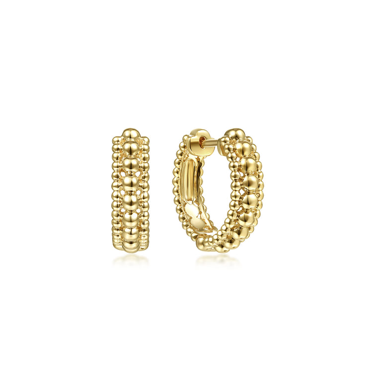 14K Yellow Gold 15mm Bujukan Huggies - Shot 1