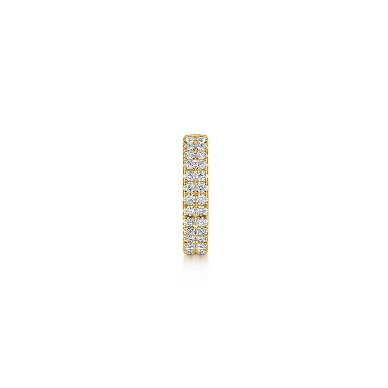 14K Yellow Gold 15mm Diamond Earcuff Earring - 0.17 ct - Shot 2