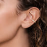 14K Yellow Gold 15mm Diamond Earcuff Earring - 0.17 ct