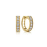 14K Yellow Gold 15mm Diamond Earrings - 0.35 ct