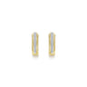 14K Yellow Gold 15mm Diamond Hoop Earrings - 0.14 ct