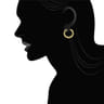 14K Yellow Gold 15mm Diamond Hoop Earrings - 0.14 ct