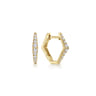 14K Yellow Gold 15mm Diamond Huggies - 0.33 ct