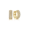 14K Yellow Gold 15mm Diamond Huggies - 0.37 ct