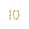 14K Yellow Gold 15mm Diamond Huggies - 0.27 ct