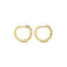 14K Yellow Gold 15mm Diamond Rope Huggies - 0.3 ct