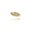 14K Yellow Gold 15mm Textured Hoop Earcuff