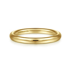 14K Yellow Gold 2.2mm Plain Wedding Band