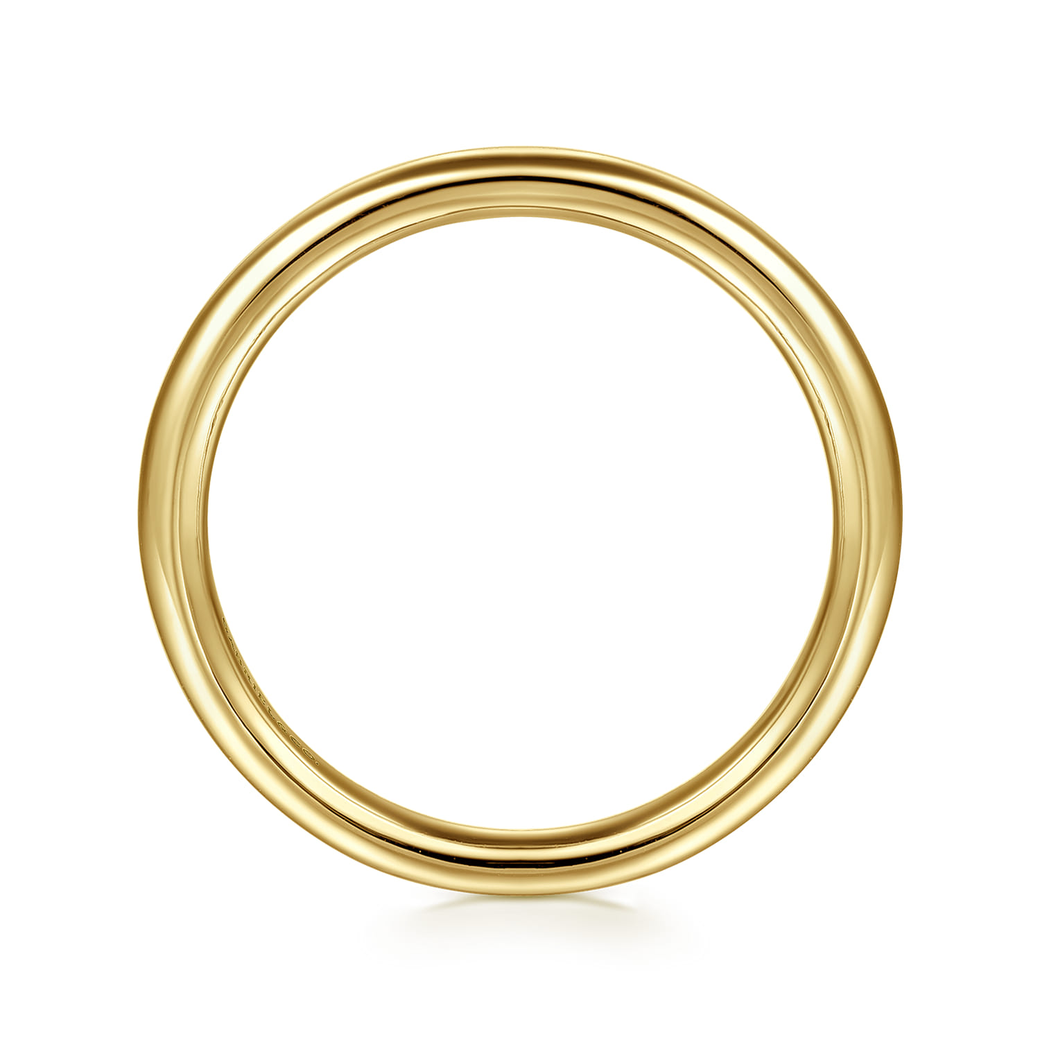 14K Yellow Gold 2.2mm Plain Wedding Band - Shot 2