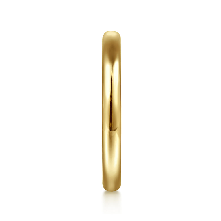 14K Yellow Gold 2.2mm Plain Wedding Band - Shot 4