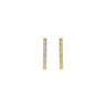 14K Yellow Gold 20mm Slim Pave Diamond Huggie Earrings - 0.25 ct