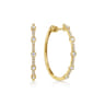 14K Yellow Gold 30mm Classic Diamond Hoop Earrings - 0.44 ct