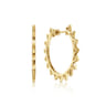 14K Yellow Gold 30mm Spikey Classic Hoop Earrings