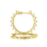 14K Yellow Gold 30mm Spikey Classic Hoop Earrings