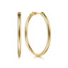 14K Yellow Gold 40mm Classic Hoop Earrings