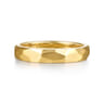 14K Yellow Gold 4mm - Men's Wedding Band in Sand Blast Finish