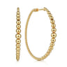14K Yellow Gold 50mm Bujukan Hoop Earrings