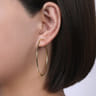 14K Yellow Gold 50mm Round Classic Hoop Earrings