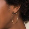 14K Yellow Gold 50mm Round Classic Hoop Earrings