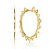 14K Yellow Gold 50mm Spike Classic Hoop Earrings