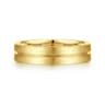 14K Yellow Gold 5mm - Men's Wedding Band in Horizontal Brush Finish