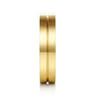 14K Yellow Gold 5mm - Men's Wedding Band in Horizontal Brush Finish