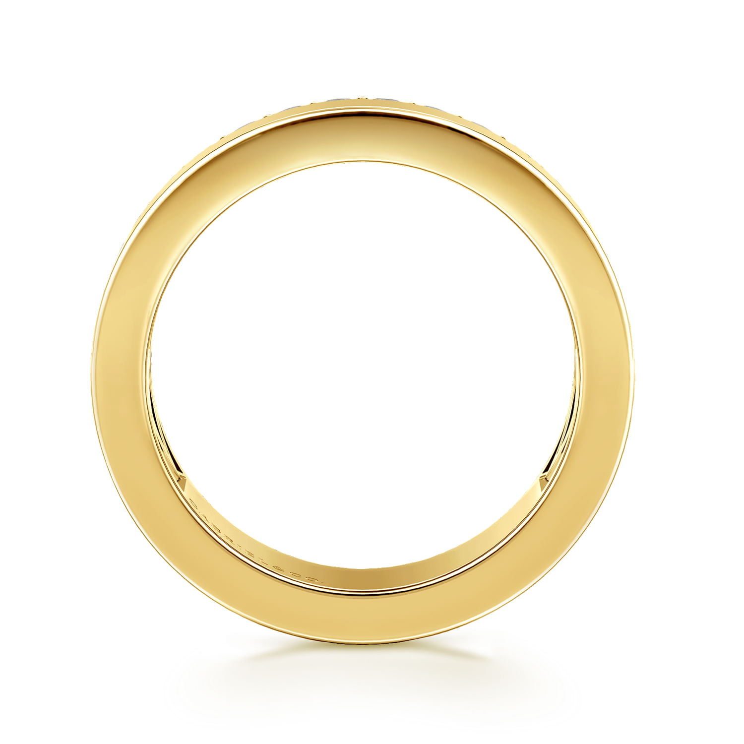 14K Yellow Gold 5mm Diamond Anniversary Cigar Band