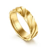 14K Yellow Gold 6mm - Men's Wedding Band in Sand Blast Finish