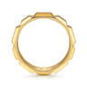14K Yellow Gold 6mm Square Mens Ring in High Polished Finish