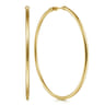 14K Yellow Gold 70 mm Classic Hoop Earrings