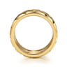 14K Yellow Gold 8mm Herringbone Mens Ring in High Polish
