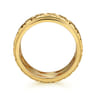 14K Yellow Gold 8mm Square Mens Ring in High Polished Finish