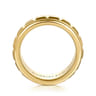 14K Yellow Gold 8mm Square Rotating Mens Ring in High Polished Finish