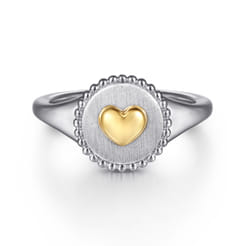 14K-Yellow-Gold--925-Sterling-Silver-Bujukan-Heart-Medallion-Ladies-Ring1