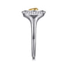 14K Yellow Gold  925 Sterling Silver Bujukan Heart Medallion Ladies Ring