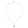 14K Yellow Gold  925 Sterling Silver Bujukan Heart Medallion Pendant Necklace