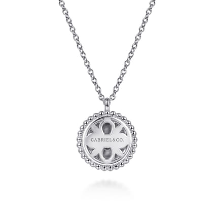 14K Yellow Gold  925 Sterling Silver Bujukan Heart Medallion Pendant Necklace