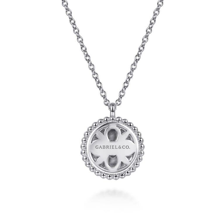 14K Yellow Gold  925 Sterling Silver Bujukan Heart Medallion Pendant Necklace - Shot 5