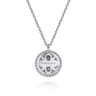 14K Yellow Gold  925 Sterling Silver Bujukan Heart Medallion Pendant Necklace