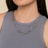 14K Yellow Gold  925 Sterling Silver Bujukan Link Chain Necklace