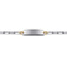 14K Yellow Gold  925 Sterling Silver Bujukan Personalize Bar Link Chain Bracelet