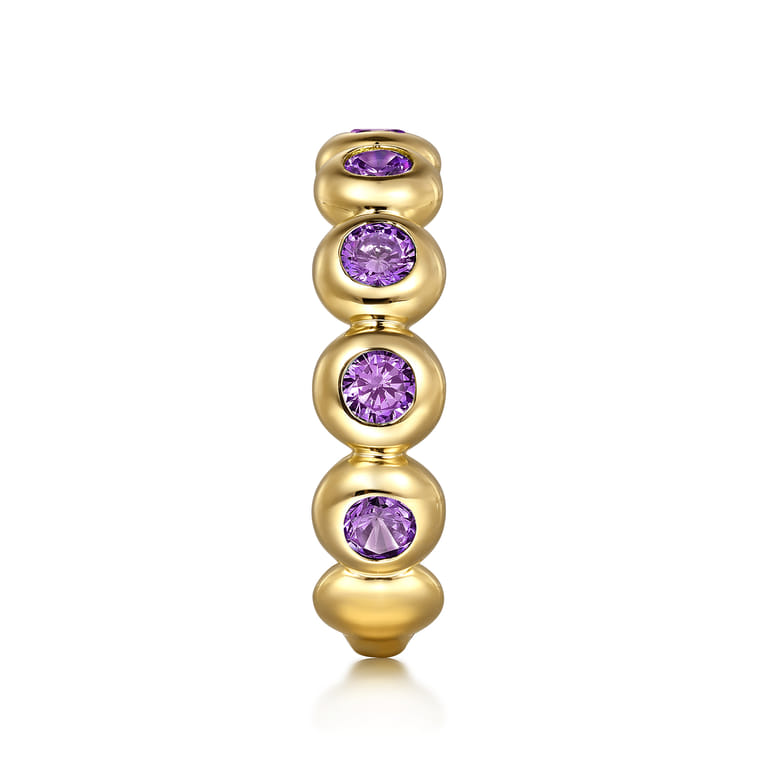 14K Yellow Gold AM - Amethyst Ladies Ring - Shot 4