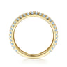 14K Yellow Gold AQ - Aquamarine Ladies Ring