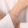 14K Yellow Gold Alternating Geometric Stations Diamond Bangle - 0.22 ct